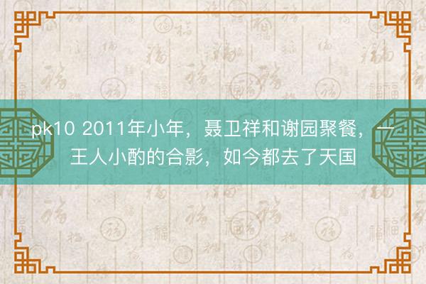 pk10 2011年小年,聂卫祥和谢园聚餐,一王人小酌的合影,如今都去了天国