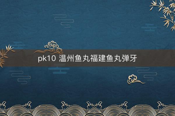 pk10 温州鱼丸福建鱼丸弹牙