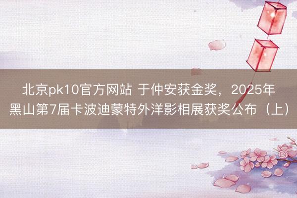 北京pk10官方网站 于仲安获金奖,2025年黑山第7届卡波迪蒙特外洋影相展获奖公布(上)
