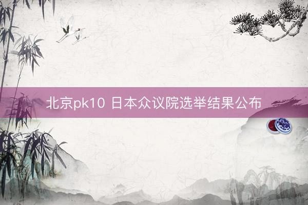 北京pk10 日本众议院选举结果公布