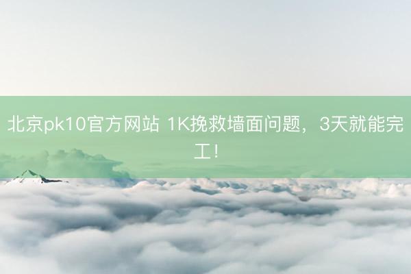 北京pk10官方网站 1K挽救墙面问题,3天就能完工!